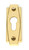 From The Anvil Art Deco Rectangle Euro Cylinder Escutcheon - 100 x 36mm - Unlacquered Polished Brass