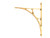 From The Anvil Tyne Shelf Bracket - 314 x 250mm - Aged Brass
