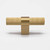 Manovella Fluted Athena T Bar Cabinet Knob - 68mm - Brushed Brass