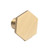 Manovella Hexagonal Rosalind Cabinet Knob - 32mm - Brushed Brass