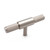 Manovella Knurled Miranda T Bar Cabinet Knob - 80mm - Brushed Nickel