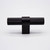 Manovella Fluted Athena T Bar Cabinet Knob - 68mm - Matte Black