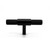 Manovella Knurled Miranda T Bar Cabinet Knob - 80mm - Matte Black