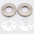 Manovella 65mm Adaptor Plates to Suit Doors with 54mm Hole - Brushed Nickel (Pair) - Privacy