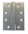 Austyle Square Knuckle Fixed Pin Hinge - 100 x 76mm - Satin Chrome