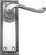 Superior Brass Georgian Lever Door Handle - Rectangular Plate -  152 x 50mm - Chrome