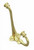 Superior Brass Victorian Button Coat Hook - 105mm - Polished Brass
