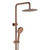 Fienza Kaya Twin Shower Rail Tap with Waterfall Head - Brushed Copper
