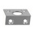 Domino Right Angle Bolt Keeper - Satin Chrome