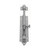 Domino Long Throw Tower Bolt - Satin Chrome