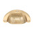 Domino Classic Shell Drawer Pull Handle - 86mm - Polished Brass