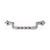 Domino Twist Pull Handle - 135mm - Chrome