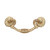 Domino Fluted Drop Dresser Handle - 116mm - Polished Brass
