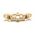 Domino Fancy Art Nouveau Dresser Handle - Polished Brass