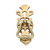 Domino Antique Pedestal Handle with Keyhole - 90 x 27mm - Polished Brass