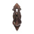Domino Art Nouveau Loop Pedestal Handle with Keyhole - 105 x 27mm - Antique Bronze