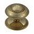 Domino Georgian Cabinet Knob with Backplate - Polished Brass