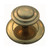 Domino Traditional Centre Door Knob - Large Backplate - 70mm - Polished Brass