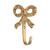 Domino Traditional Bow Robe Hook - 75 x 27mm - Polished Brass
