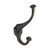 Domino Edwardian Coat Hook - 150 x 105mm - Antique Bronze
