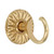 Domino Neoclassical Curtain Tie Back Hook - 47mm - Polished Brass