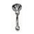 Domino Classic Double Rail End Bracket - 16mm Rail - Chrome