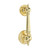 Domino Classic Drop Door Knocker - Polished Brass