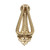 Domino Edwardian Door Knocker - 180 x 72mm - Polished Brass