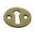 Domino Regency Escutcheon Keyhole Cover - 33mm - Polished Brass