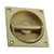 Domino Flush Ring Pull - 75 x 75mm - Polished Brass