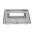 Domino Art Deco 'MAIL' Slotted Front & Back Letter Box Plate and Opening - 240 x 160mm - Satin Chrome