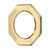 Domino Octagonal Newspaper Holder - 138mm - Polished Brass