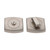 Domino square-rectangle Privacy Turn - 55 x 55mm/4.5mm Spindle - Satin Nickel