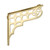 Domino Federation Shelf Bracket - 220 x 200mm - Polished Brass