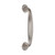 Domino Art Deco Pull Handle - Rose Plates - Satin Nickel