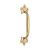 Domino Fleur-De-Lis Pull Handle - Polished Brass