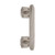 Domino Stepped Art Deco Pull Handle - Rose Plates - Satin Nickel