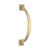 Domino Curved Pull Handle - 195mm - Polished Brass