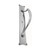 Domino Curved Art Nouveau Offset Pull Handle With Backplate - 320 x 57mm - Chrome