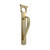 Domino Federation Pull Handle - Cylinder Hole - 234 x 59mm - Polished Brass