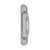 Domino Art Deco Pull Handle with Arched Backplate - Chrome