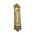 Domino Regency Pull Handle - Cherub Plate - 325 x 76mm - Polished Brass