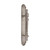 Domino Traditional Finial Pull Handle - Arched Stepped Edge Plate - Satin Nickel