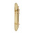 Domino Traditional Finial Pull Handle - Arched Stepped Edge Plate - Polished Brass