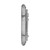 Domino Traditional Finial Pull Handle - Arched Stepped Edge Plate - Satin Chrome