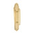 Domino Stepped Art Deco Pull Handle with Backplate - Polished Brass