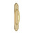 Domino Shaker Pull Handle - Arched Stepped Edge Plate - Polished Brass