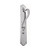 Domino Flowy Art Nouveau Offset Pull Handle - Retro Plate - Satin Nickel