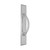 Domino Curved Pull Handle - Stepped Edge Plate - Chrome