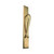 Domino Scroll Pull Handle - Stepped Edge Plate - Polished Brass